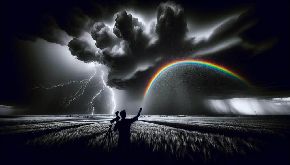 chasing storms for rainbows