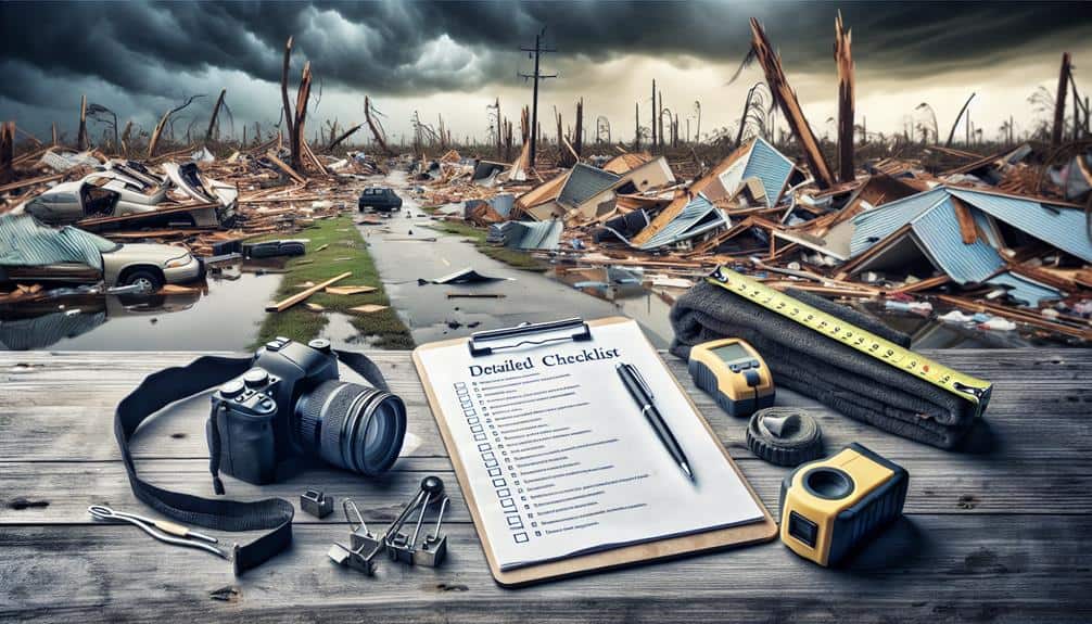 documenting hurricane damage checklist