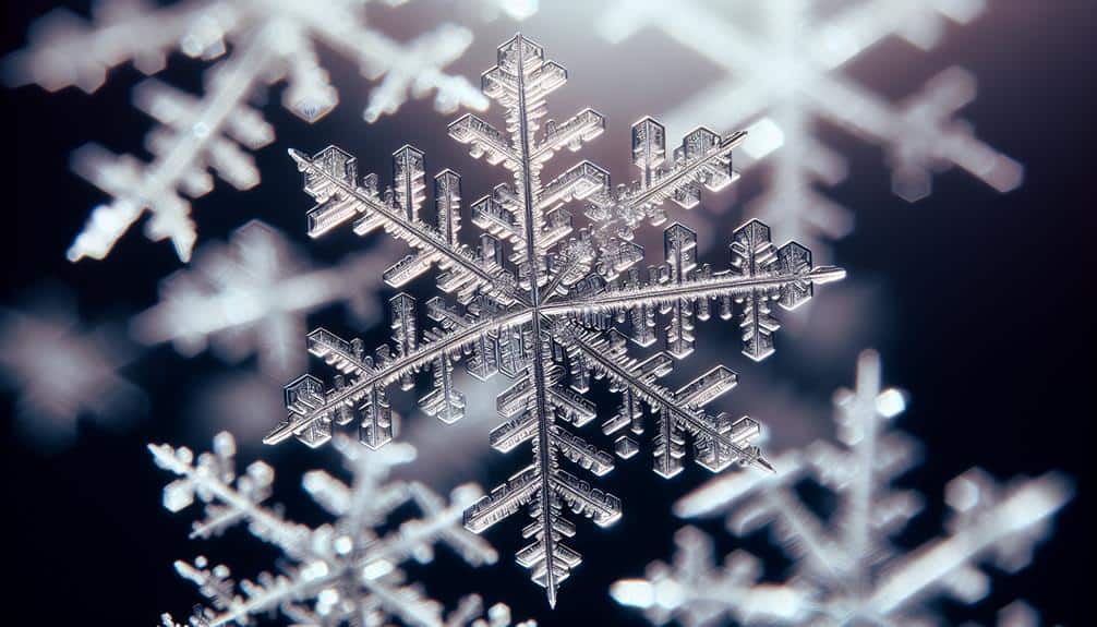 snowflake intricacies under microscope