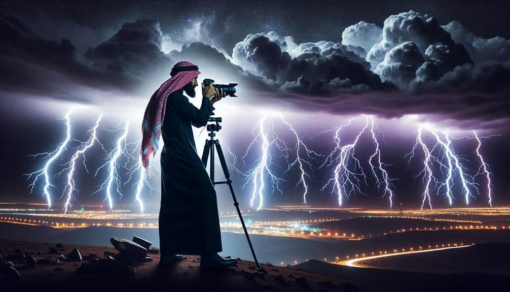 photographing lightning strikes safely