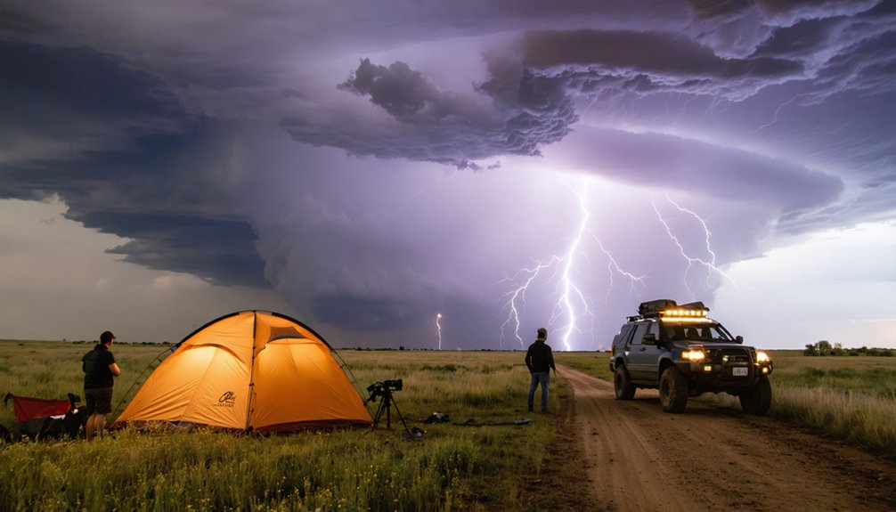 adventurous storm chasing camping expeditions