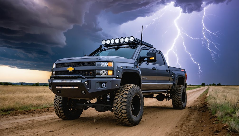 armored radar equipped heavy duty storm chasing vehicles