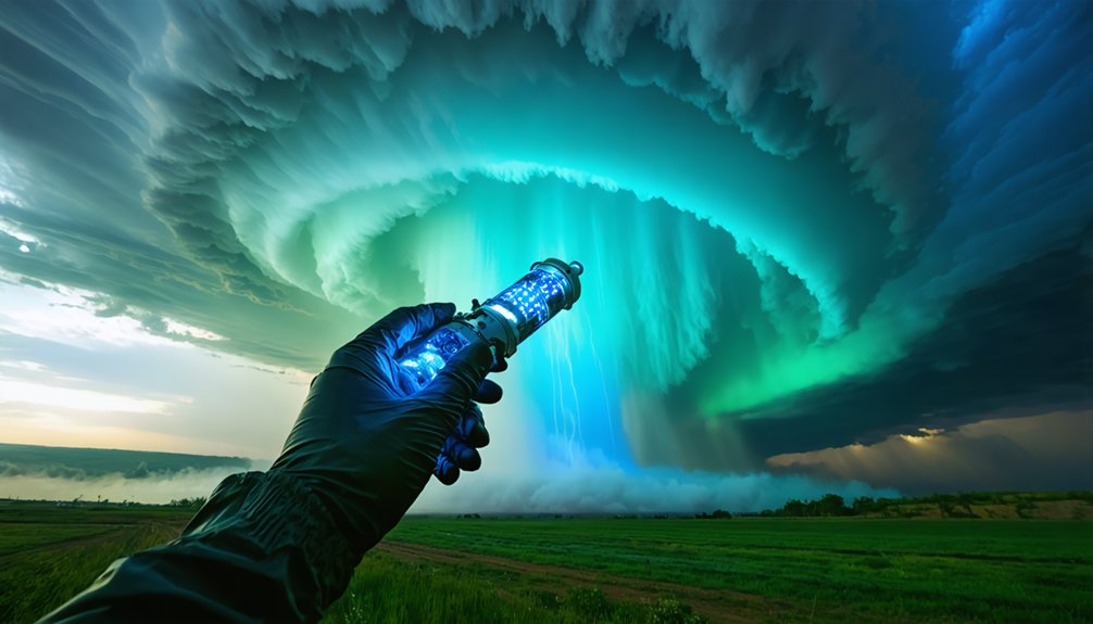 depicting fictionalized tornado disruption technology