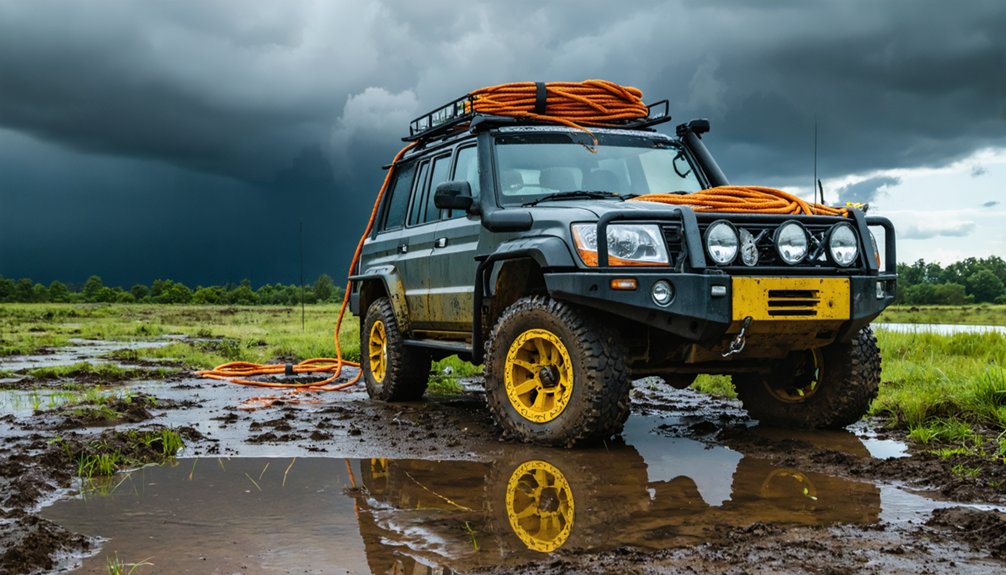 recover vehicle in challenging terrain