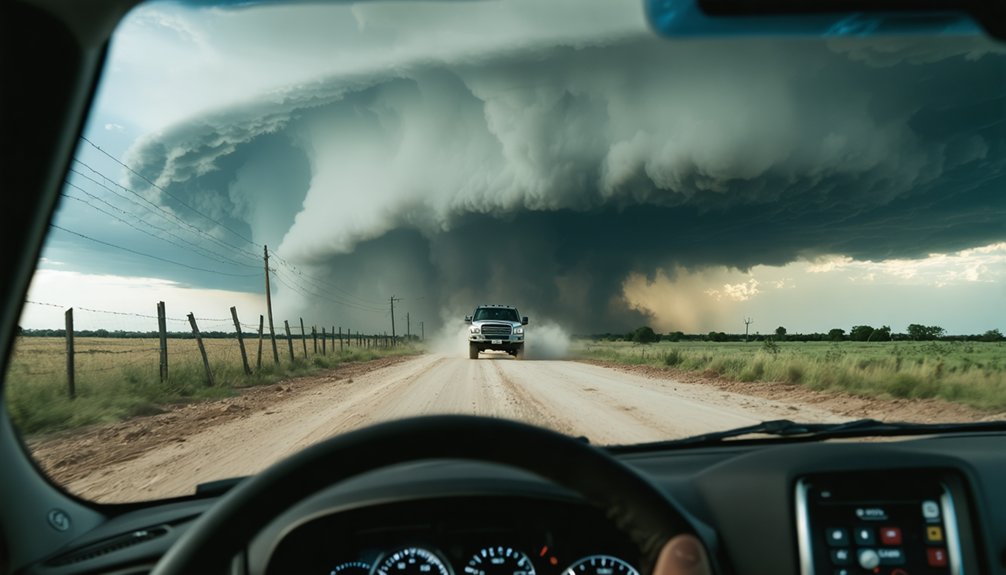 secure storm chasing escape route knowledge