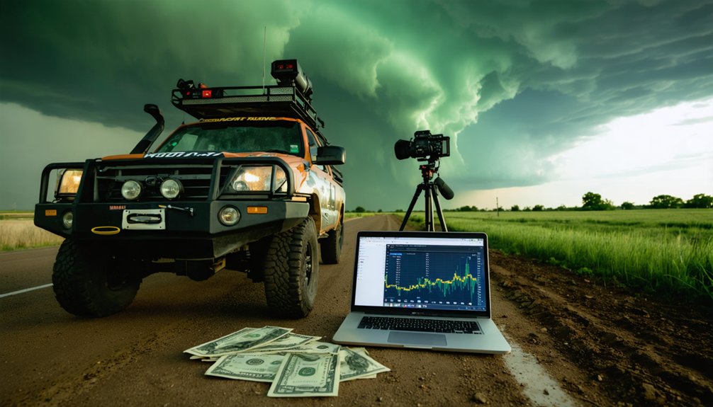 storm chasing income sources