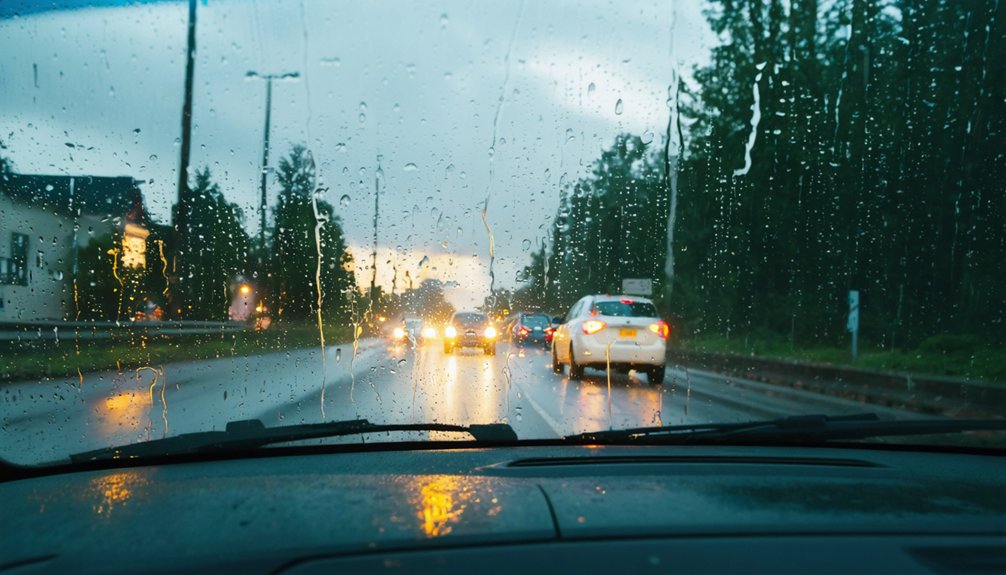 clear windshield safe driving