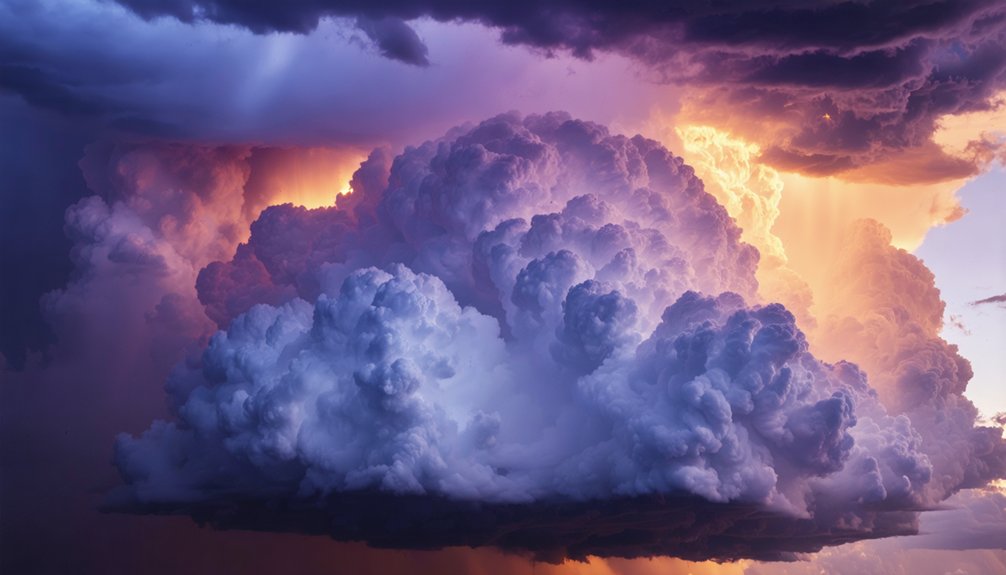 colorful sunset storm clouds