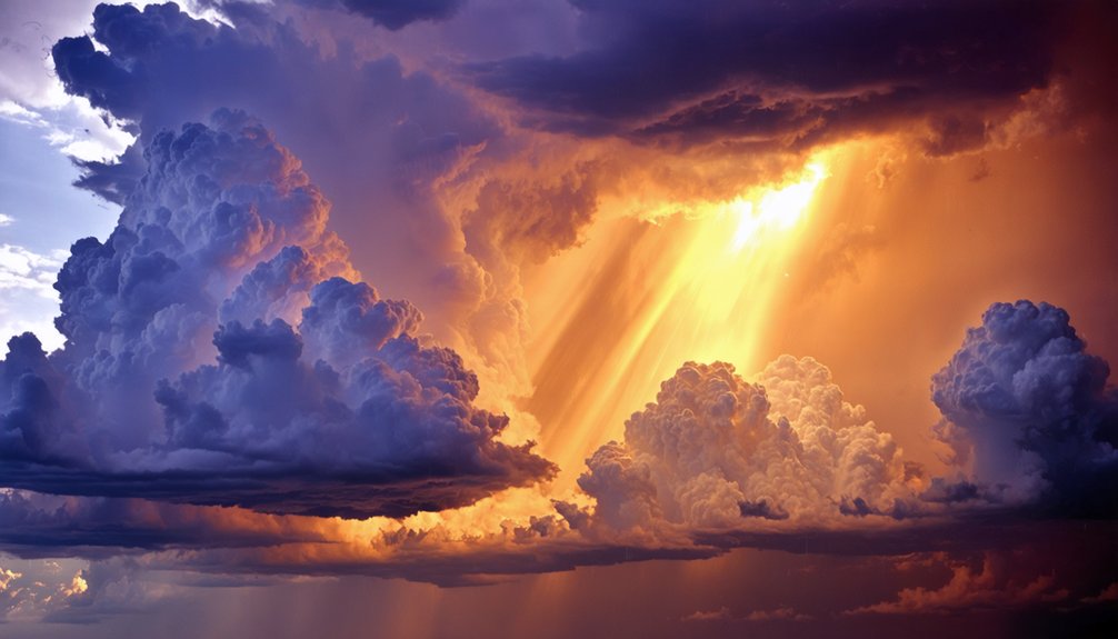 colorful sunset storm skies