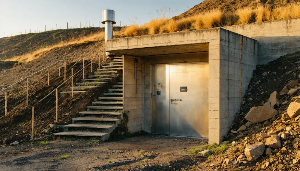 elevated storm shelter placement