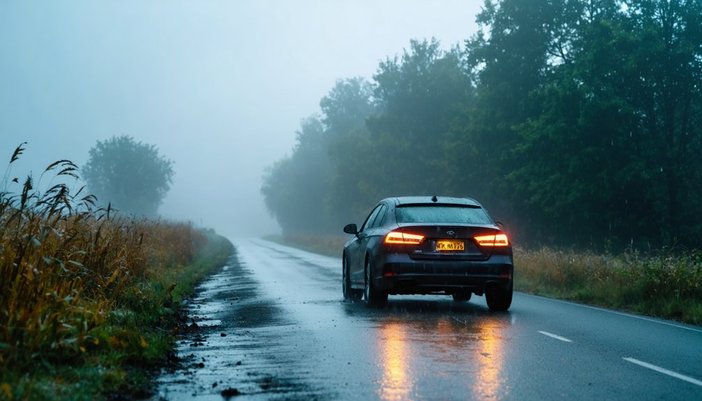 pull over turn off lights