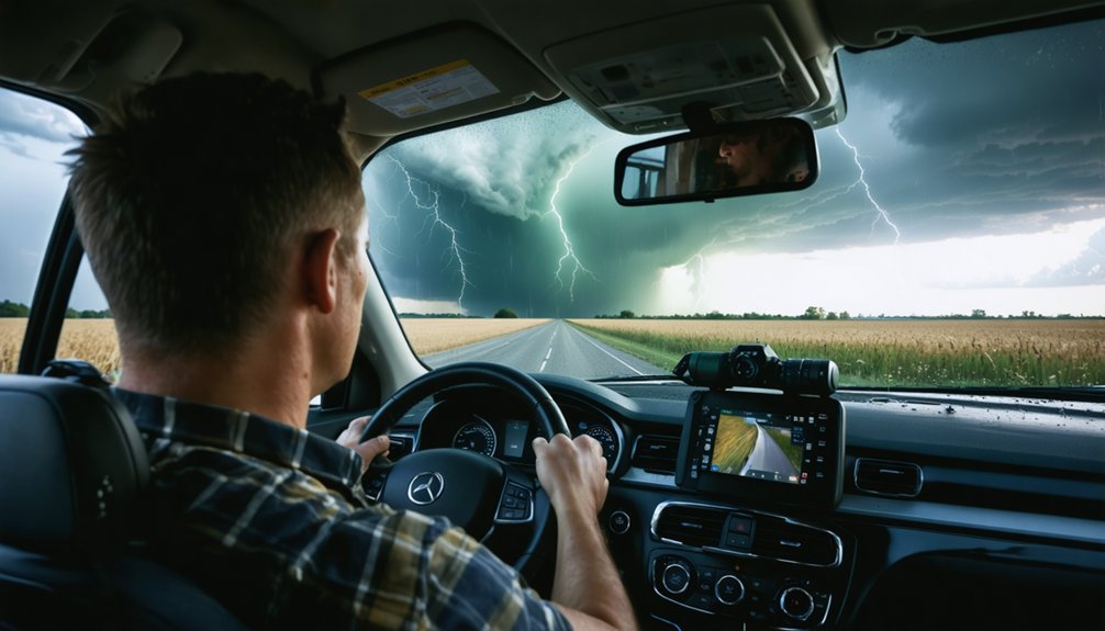 chasing tornadoes in storms
