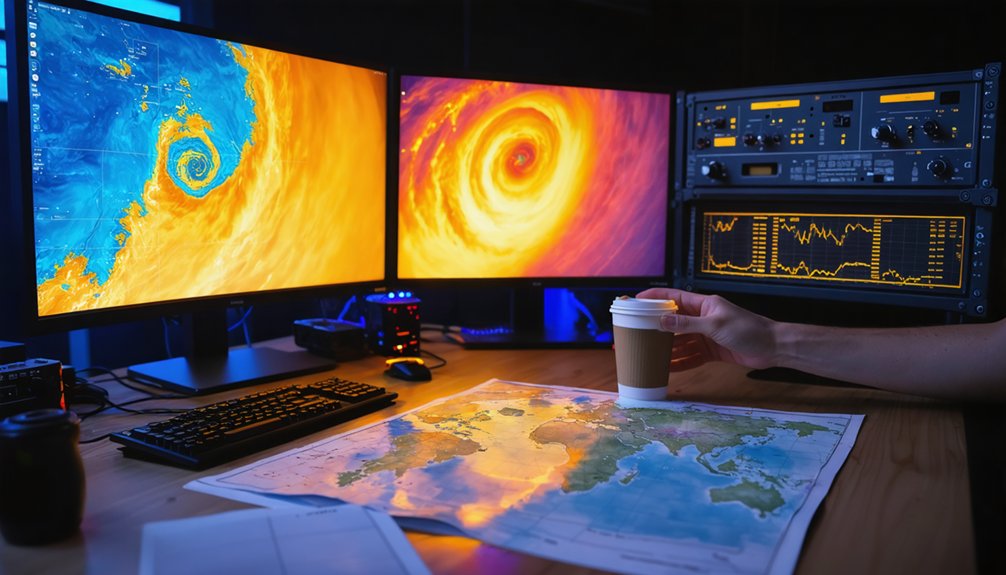 dual wavelength storm monitoring system