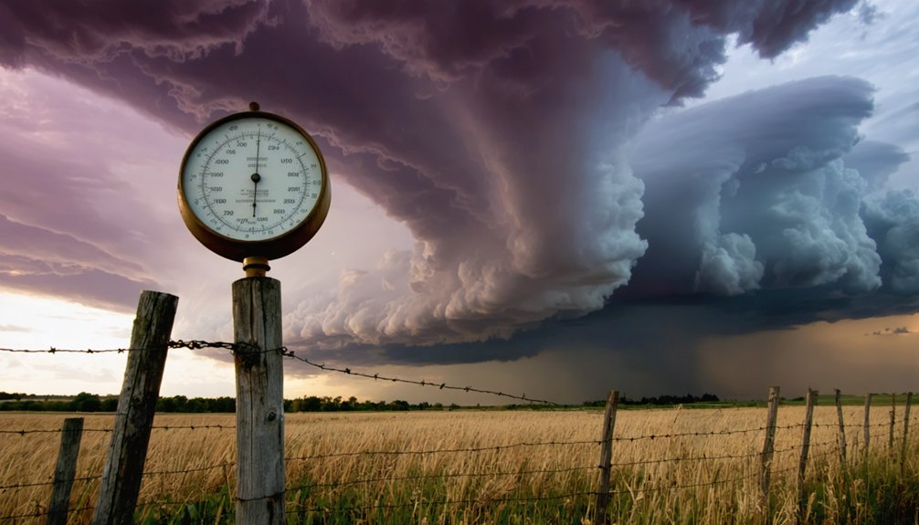 pressure drop indicates hail