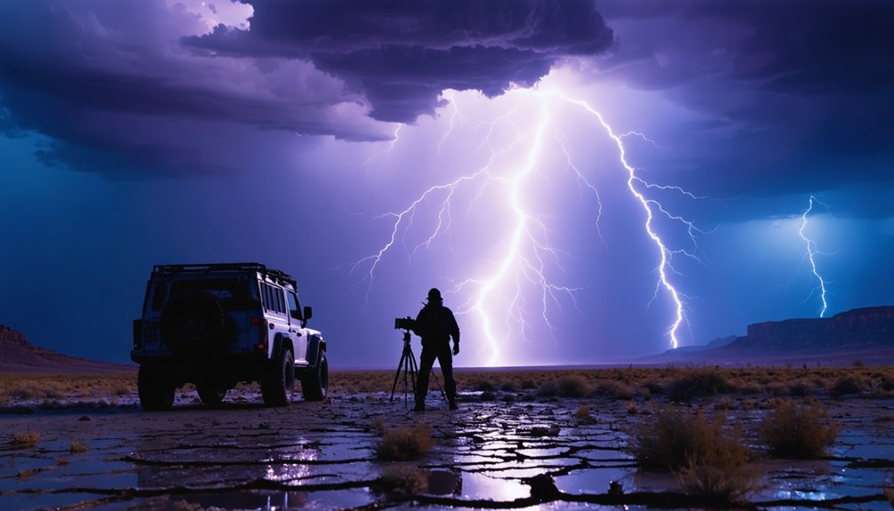 pursuing thunderstorms in wilderness