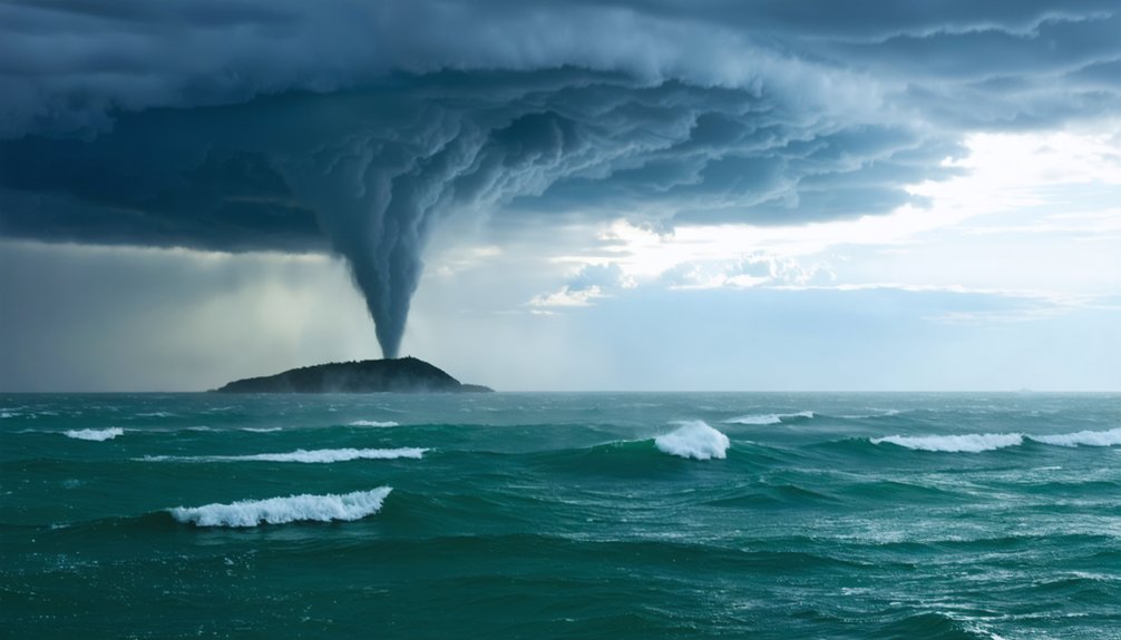 waterspout formation warning signs
