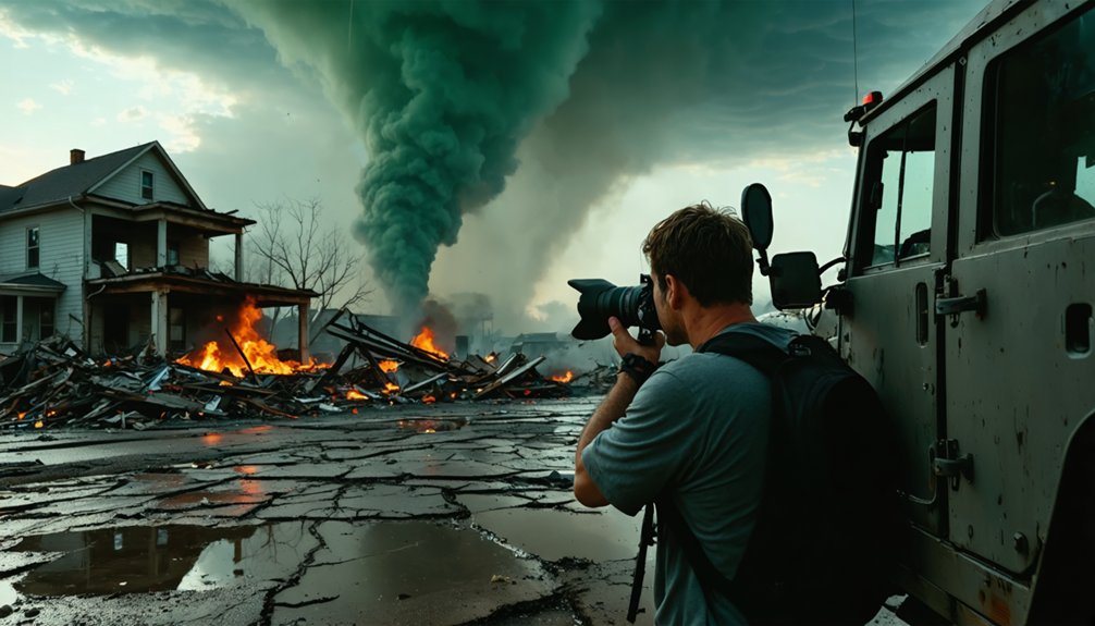 chasing or aiding tornado victims