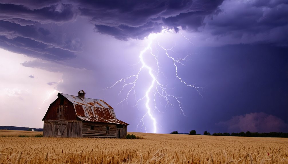 foreground objects enhance lightning scale