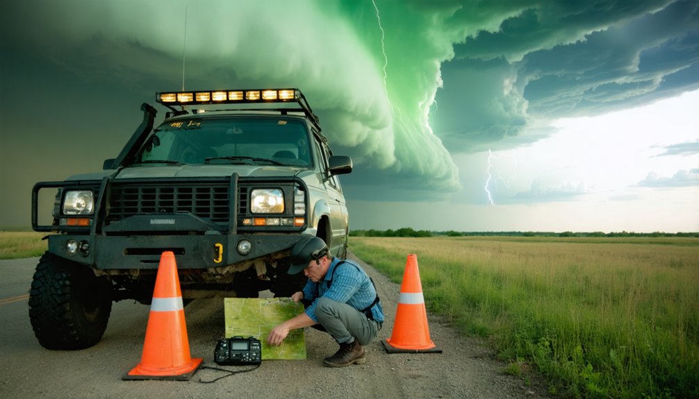 maintain safe storm distance