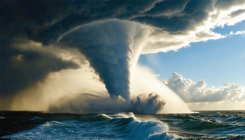 maintain safe waterspout distance