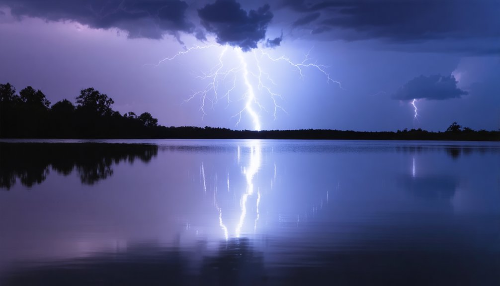 mirror water lightning capture