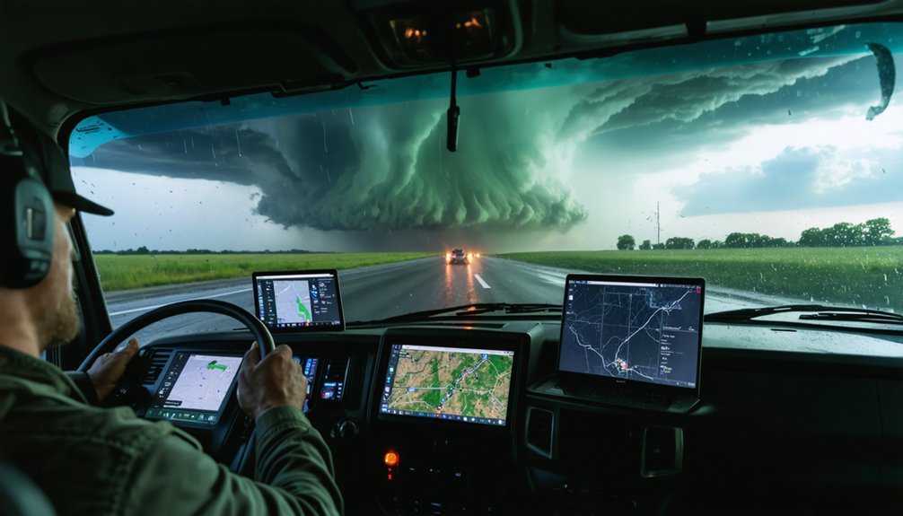 radar and field footage