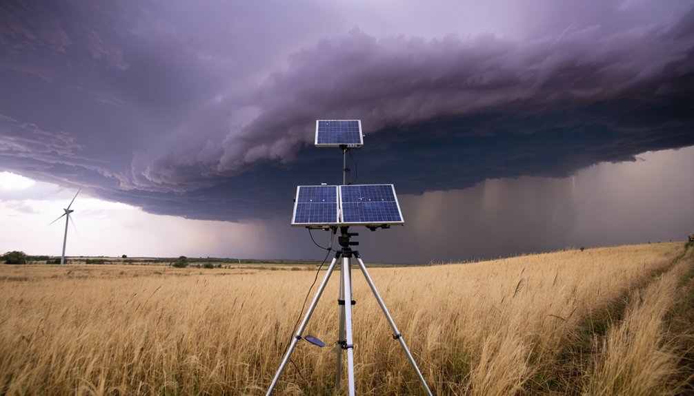 solar powered weather station operation