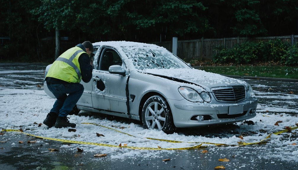 storm vehicle damage documentation