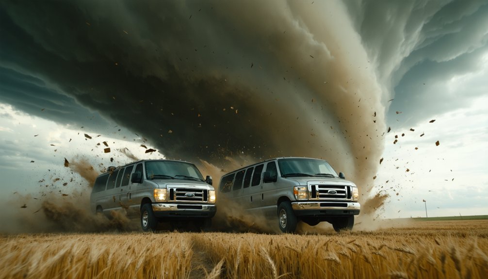 tornado hits tour vans