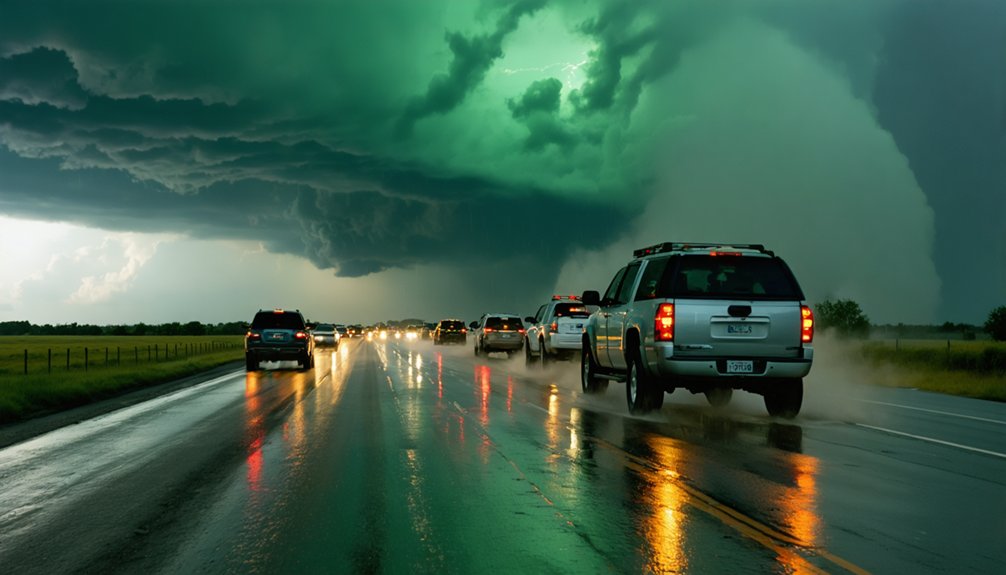 traffic safety over storm danger
