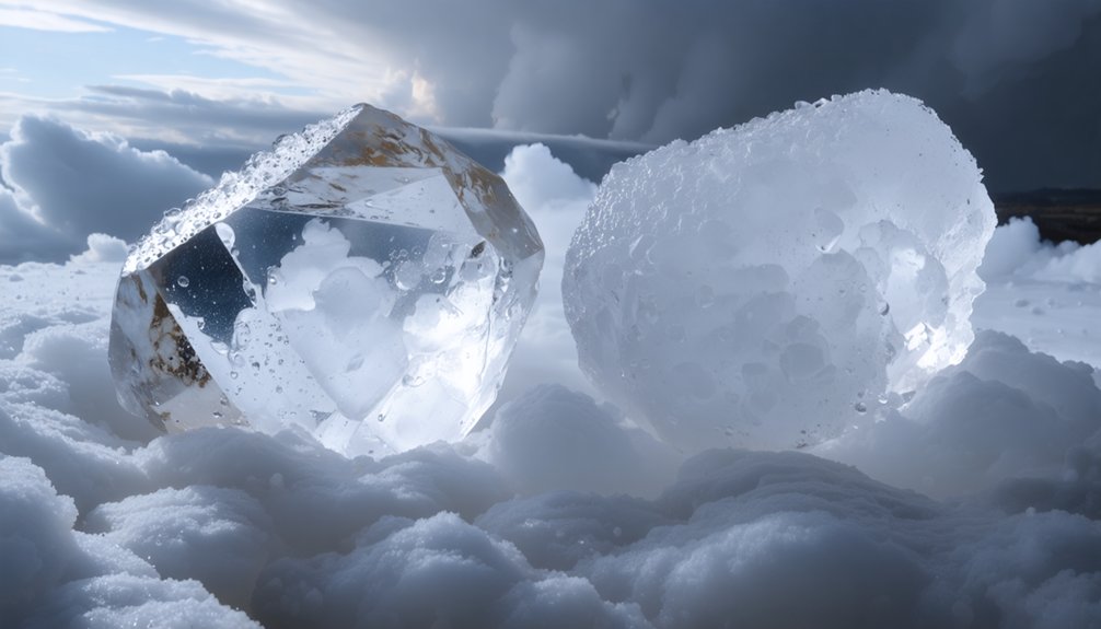 wet versus dry ice formation
