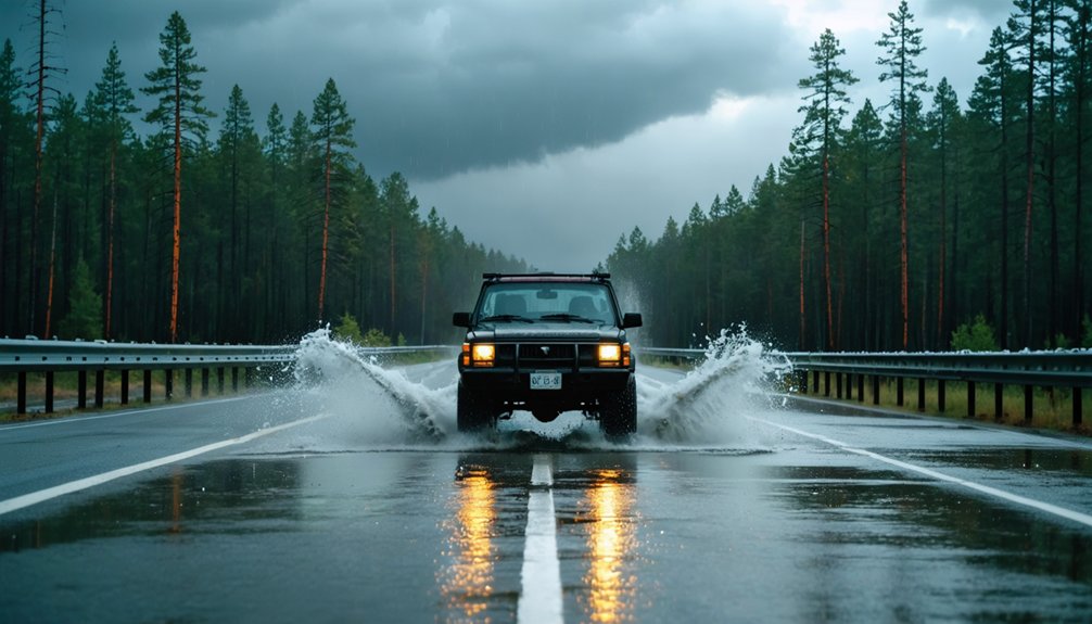 hurricane roadblock and hazards