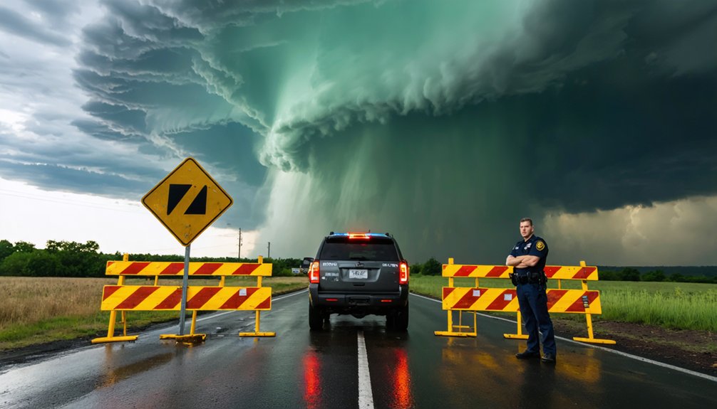 road closures override storm chasing privileges
