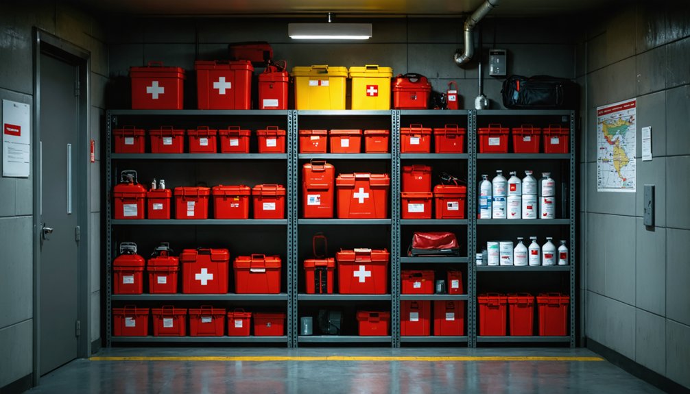 shelters with medical supplies
